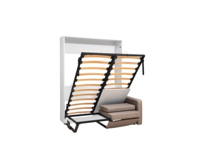 เตียงพับติดผนังแบบซ่อนได้ ประหยัดพื้นที่ ขนาดฟูล/คิงไซส์ ทำจากไม้เบิร์ชและโลหะ พร้อมกลไกเหล็ก รุ่น DS2533 DOSIN - Product Image 3