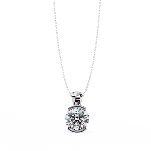Magnifique pendentif pour femme en or 18 carats avec diamant de laboratoire - Product Image 2