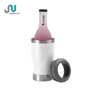 4 trong 1 Có thể mát thăng hoa bia cup Cooler với biểu tượng tùy chỉnh thép không gỉ với Opener & corkscrew - Product Image 1