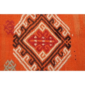 Grand tapis turc vintage 5,8x9,6 pieds, tapis floral orange et bleu - Product Image 4
