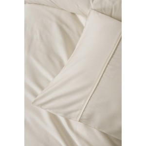 Juego de Funda Nórdica de Satén Sedoso de Algodón, Tamaño King, 4 Piezas, Color Crudo, Diseño Sólido, Tejido, Fresco y Cálido para Cama de Hogar o Boda - Product Image 4