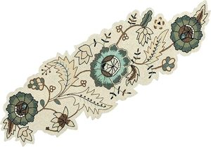 Christmas Decorative and Leaves Design Beaded <b>Runner</b> Placemat <b>Dining</b> <b>Table</b> Fancy Mat Handmade Decorative <b>Runners</b> for Wedding - Product Image 4