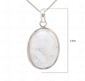El mejor precio para mujer Soha Agate Natural White Howlite Crystal Pendant Forma ovalada Piedra preciosa de metal para ventas de regalos - Product Image 5