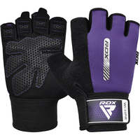 Guantes de Fitness de medio dedo morados personalizables para entrenamiento de gimnasia y levantamiento de pesas Guantes de ejercicio de entrenamiento acolchados de Gel de alta calidad
