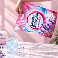 Pochette d'emballage pour liquide de détergent de lessive en gros d'usine sac à bec debout en plastique personnalisé pour savon liquide