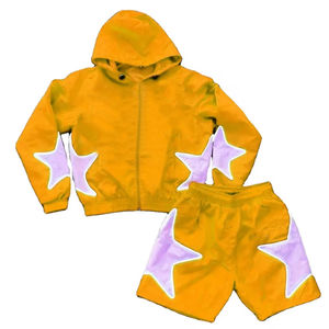 Conjunto de Chaqueta y Pantalones Cortos para Hombre con Logotipo Bordado Personalizado, Diseño Transpirable de Nailon de la Mejor Calidad, Conjunto Cortavientos - Product Image 6