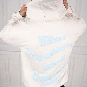 Sudadera con Capucha 100% Algodón, Lisa o Estampada, con Logotipo Bordado o Impreso por Transferencia de Calor, Informal, Deportiva, para Invierno - Product Image 4