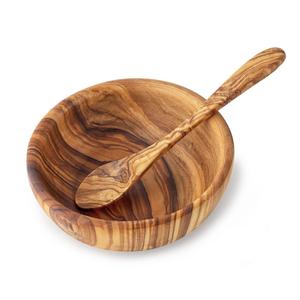 Dernier bol à salade de service de forme ronde en bois de manguier couleur marron bol de service de maïs pop pour ustensiles de cuisine utilisés polyvalents - Product Image 2