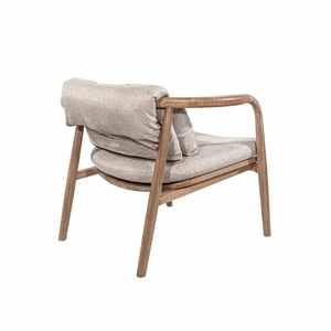 Silla de comedor de madera de teca de lujo para exteriores de jardín con reposabrazos de tejido de cuerda - Product Image 3