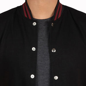 Chaqueta con letras de alta calidad para hombre, precio al por mayor, cuerpo de lana, Mangas de cuero, chaqueta con letras de fabricación personalizada al por mayor - Product Image 3