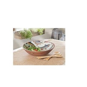 ชามไม้จำเป็นสำหรับใช้ในครัวสำหรับเด็กน้ำปลาแป้งสลัดผสม - Product Image 1