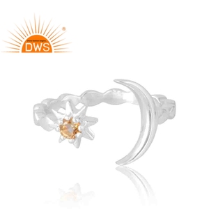 แหวนพลอยซิทรีนธรรมชาติเงินสเตอลิง925ออกแบบได้ตามต้องการ - Product Image 3