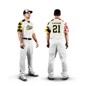 Maillot de baseball à manches courtes personnalisable de haute qualité, séchage rapide, respirant, confortable, coton/polyester - Product Image 4