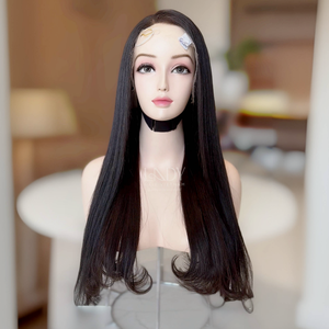 Peluca con cierre de cabello humano Real 100%, precio al por mayor, hueso vietnamita, punta roma recta, encaje HD - Product Image 1