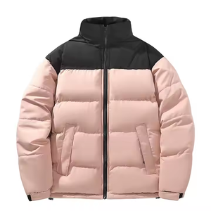 Blouson d'hiver matelassé unisexe de haute qualité avec logo personnalisé, col montant, en toile unie respirante, à capuche - Product Image 6