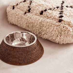 Rotin tissé chien chat bol d'alimentation en gros tendance chaude écologique en osier bols d'alimentation pour animaux de compagnie pour chats et chiens - Product Image 3