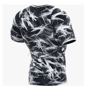Chemises de sport MMA à manches courtes pour hommes avec logo personnalisé, pour les sports d'équipe, performance, compression, sous-vêtement de fitness - Product Image 5