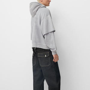 Sudaderas con Capucha Personalizadas de Forro Polar Grueso Bordadas para Invierno, Estilo Urbano, 100% Algodón, Diseño con Bolsillos, para Hombre, Venta al por Mayor - Product Image 6