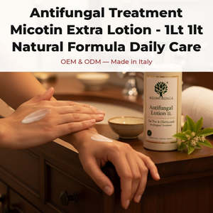 Micotin Extra 1Lt Lotion antifongique Traitement Formule naturelle pour les soins quotidiens de la peau des pieds OEM Marque privée Italie RedMoringa - Product Image 2