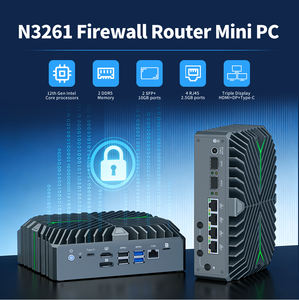 อุปกรณ์เครือข่าย fanless I7 I5แลนแบบไม่มีพัดลม6แลน (4*2.5กรัม + 2*10กรัม SFP) เครื่องคอมพิวเตอร์อุตสาหกรรมสำหรับระบบ <span class=keywords><strong>iot</strong></span>/edge - Product Image 2