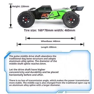 PD RACING MAGNITRON 1/6 4WD Brushless Extreme Monster Truck 100km/h 6S-8S LiPo Grande Échelle Professionnel Tout-Terrain Basher RTR - Product Image 4