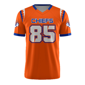Maillot de football américain pour équipe, 100 % polyester, sublimé, manches courtes, anti-humidité, nom du joueur personnalisé, respirant - Product Image 1