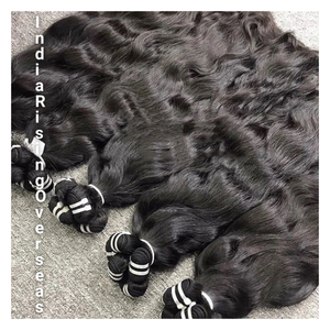 ช่อผมดิบแบบลอนธรรมชาติแบบ100% ผมต่อแบบไม่พันกันช่อผมคนอินเดีย - Product Image 5