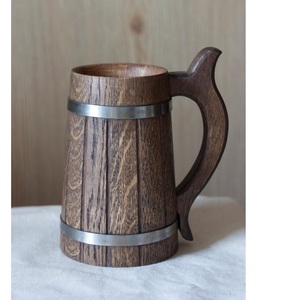 Taza de Madera de Diseño Tradicional, Hecha a Mano, de Madera Natural para Té y Café - Product Image 2