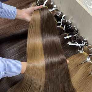 Extensions de cheveux humains vierges Remy naturels de haute qualité à extrémité épaisse Cheveux tissés de qualité supérieure - Product Image 3