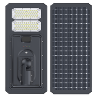 Lampe solaire LED tout-en-un intégrée pour extérieur, boîtier en aluminium, capteur de mouvement à allumage automatique, lampe de sécurité pour jardin
