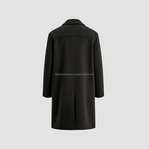 Abrigo de Lana Cruzado Premium para Hombre, Fabricante de Marca Privada OEM Personalizado - Product Image 2