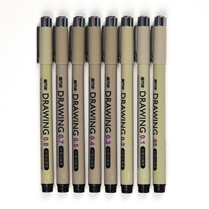 Genvana G-0950T свободные 8 различных типов тонкой иглы вкладыша Наконечник Ручка для рисования тонко пишущие ручки каллиграфия - Product Image 3