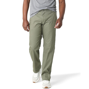 Pantalon droit qui se forme en une silhouette fiable et s'adapte parfaitement aux routines décontractées et actives. Pantalon droit à la structure douce. - Product Image 3