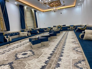 Ottoman Phong Cách Sofa Arabic Majlis <span class=keywords><strong>Oriental</strong></span> Tầng Chỗ Ngồi | Ngồi Chiều Cao 15Cm | Sofa + Thảm Len + Rèm + Bộ Bàn Đầy Đủ - Product Image 4