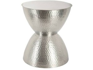 Mesa de Diseño Martillado para Hogar, Hotel, Restaurante, Mesas de Dormitorio, Color Plateado, Metal, Forma Redonda, Mesa de Muebles Elegante - Product Image 2