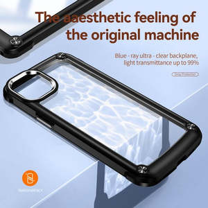 Funda Protectora Trasera Transparente Resistente para Samsung Galaxy S23 Ultra (Empaque de Venta al Público) Roja - Product Image 3
