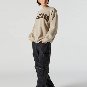 Sudadera con bordado de chenilla para mujer, superventas, cómoda, precio barato, sudadera con bordado de chenilla para mujer - Product Image 3