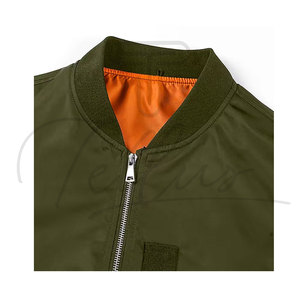 Chaqueta Bomber Impermeable y Cortavientos de Secado Rápido para Hombre, Talla Grande, con Logotipo Frontal, Ajuste Cómodo, 100% Poliéster, Hecho en Pakistán - Product Image 3