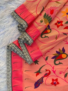 ชุดส่าหรีผ้าไหมปาร์ตี้แฟนซีงานแต่งสำหรับผู้หญิงชุดส่าหรีดีไซน์เนอร์ชาวอินเดียสุดพิเศษ - Product Image 2