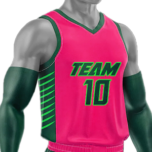 เครื่องแบบบาสเก็ตบอลแห้งเร็วสำหรับผู้ใหญ่ชุดกีฬาดีไซน์ไม่ซ้ำใครพิมพ์โลโก้เสื้อยืดกางเกงขาสั้นระบายอากาศได้ดี - Product Image 2