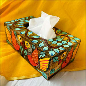 Boîte à mouchoirs en bois rectangulaire boîte à mouchoirs en bois simplement finie pour la maison et la cuisine - Product Image 3