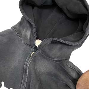 Sudadera con capucha con estampado gráfico lavado ácido vintage personalizada al por mayor Terry Heavyweight 100% algodón pulóver sudaderas con capucha con lavado de piedra de gran tamaño - Product Image 6