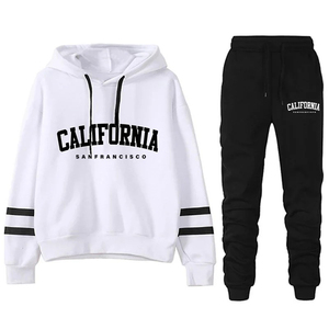 Ensemble de survêtement unisexe d'hiver en nylon/coton de haute qualité, écologique, avec sweat-shirt à capuche et pantalon de survêtement, streetwear - Product Image 5