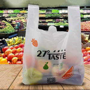 Bolsas de plástico personalizadas HDPE/LDPE para la compra de camisetas, bolsas con forma para embalaje de comestibles y alimentos con logotipo personalizado - Product Image 6