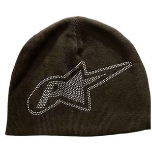 Gorro de Punto con Brillantina y Pedrería, Elegante y Cálido, con Efecto Brillante, para Mujer, Estilo Urbano, para Invierno - Product Image 3