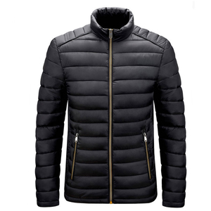 Veste d'hiver à manches longues pour hommes, respirante, personnalisable, avec logo, col montant et fermeture à glissière, vêtements de qualité pour adultes. - Product Image 6