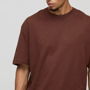 Camiseta Holgada Extra Grande para Hombre, 100% Algodón, Tela Canvas de 300g, Manga Corta, Transpirable, Estilo Vintage, Logotipo Personalizado, Suministro al por Mayor - Product Image 2