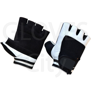 Wholesale Unisex Half Finger Leather Gym <b>Gloves</b> from <b>GLOVES</b> City Sialkot Pakistan Elastic Wrist Wraps for Weight Lifting - Product Image 3