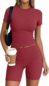 Nouveau style conception personnalisée sublimation logo grande taille étanche femmes 2 pièces ensembles d'entraînement court Gym tenues Yoga ensemble - Product Image 2