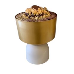 Great Quality <b>White</b> & Orange Metal Bowl With Handle Attractive Home Decorative <b>Chocolate</b> Server Bowl For Weddings Usage - Product Image 5